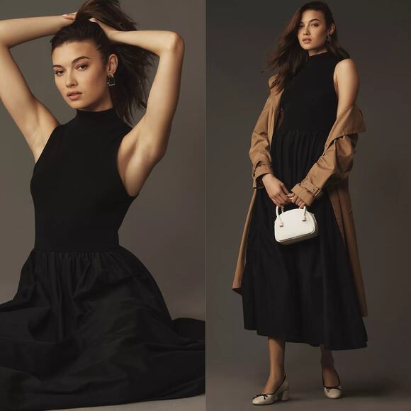 Reformation Sai Dress Black - Picture 1 of 13